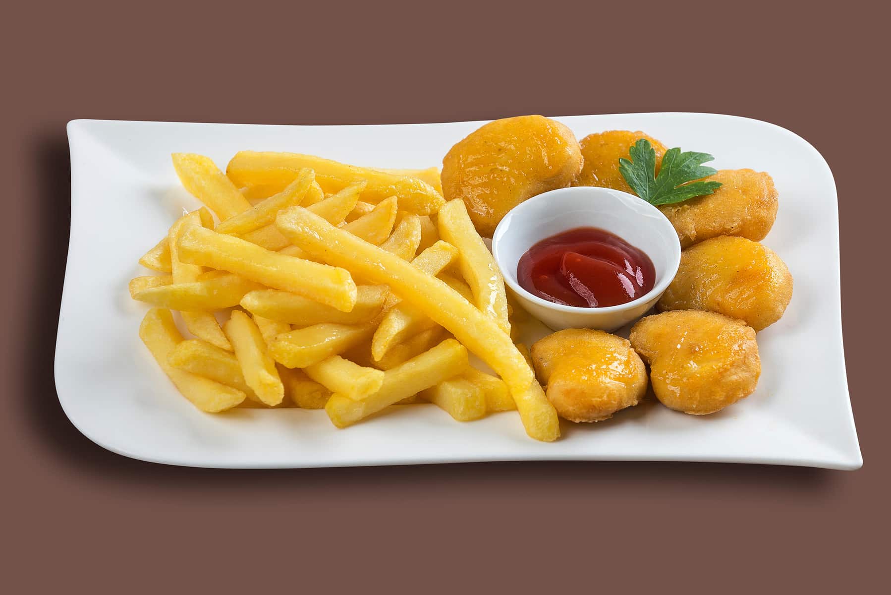 Food still life with plated meal
